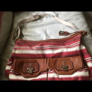 Cole Haan multicolored canvas crossbody bag